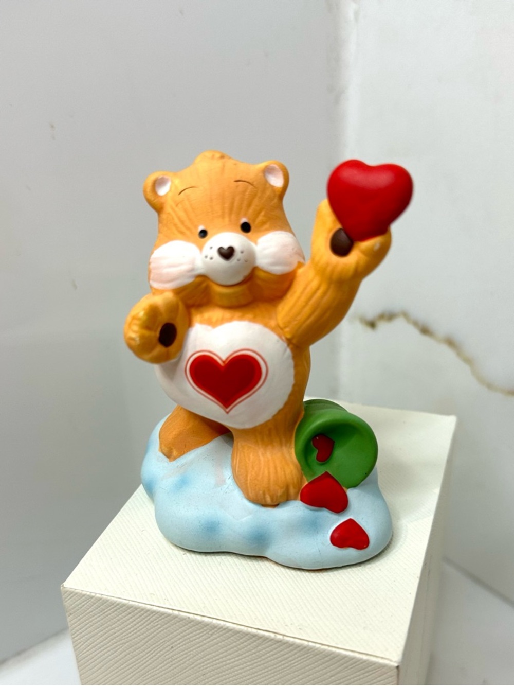 Vintage Ceramic Care Bear Collectible Figure Figurine Tenderheart